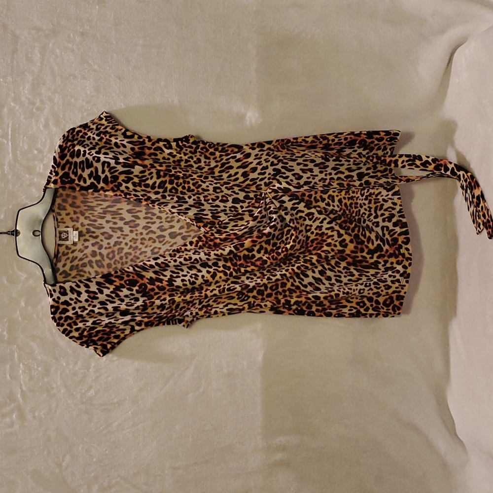 Anne Klein Animal Print Blouse - Picture 5 of 6
